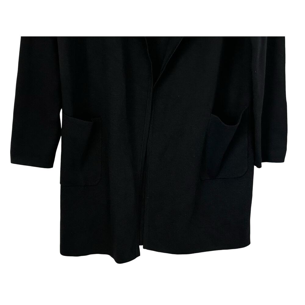 J. Crew Juliette Collarless Sweater Blazer Black J6339 Size M - Picture 9 of 13